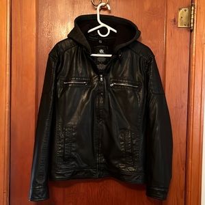 Mens Rock & Republic faux leather lined coat